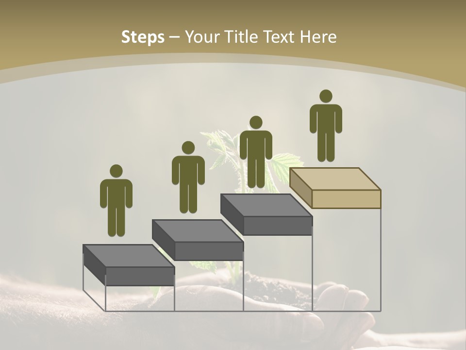 Holding Man Symbol PowerPoint Template