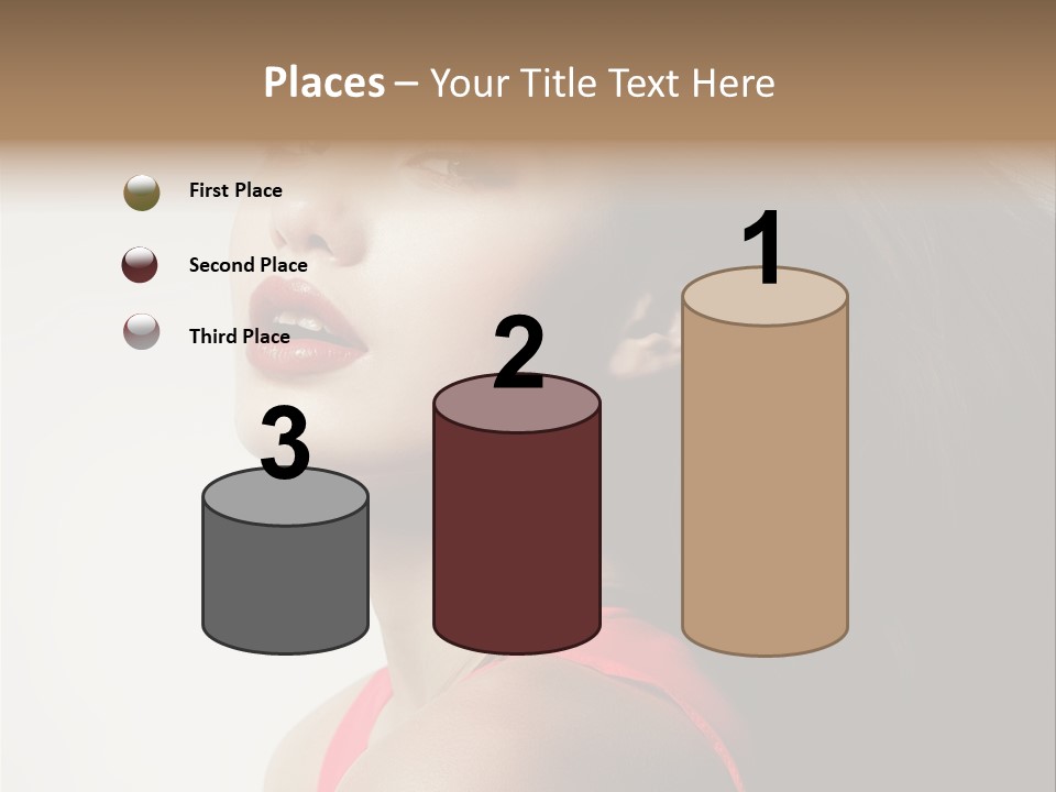 A Woman With Long Hair Is Posing For A Picture PowerPoint Template