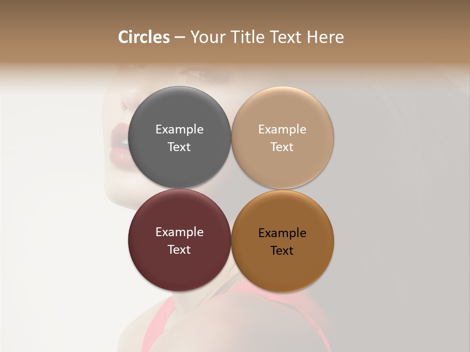 A Woman With Long Hair Is Posing For A Picture PowerPoint Template