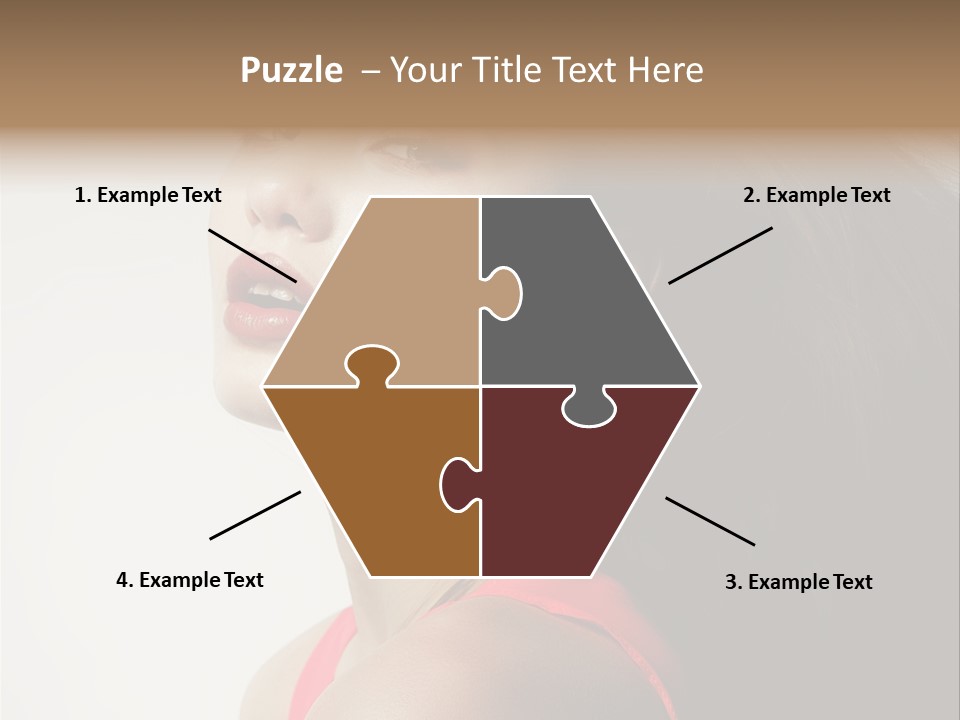 A Woman With Long Hair Is Posing For A Picture PowerPoint Template