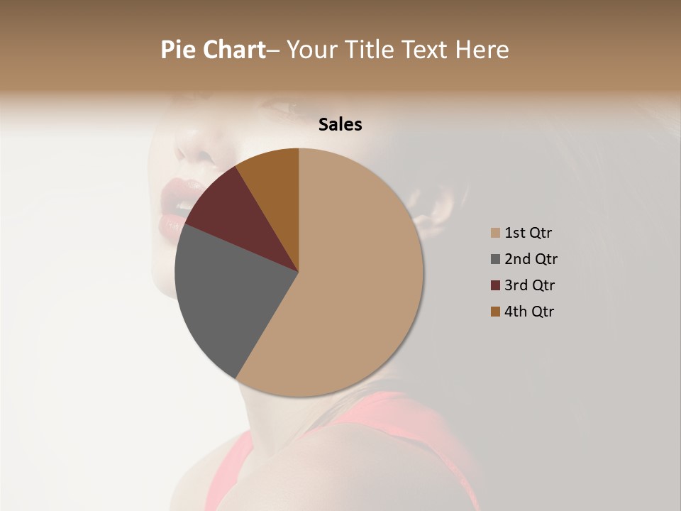 A Woman With Long Hair Is Posing For A Picture PowerPoint Template