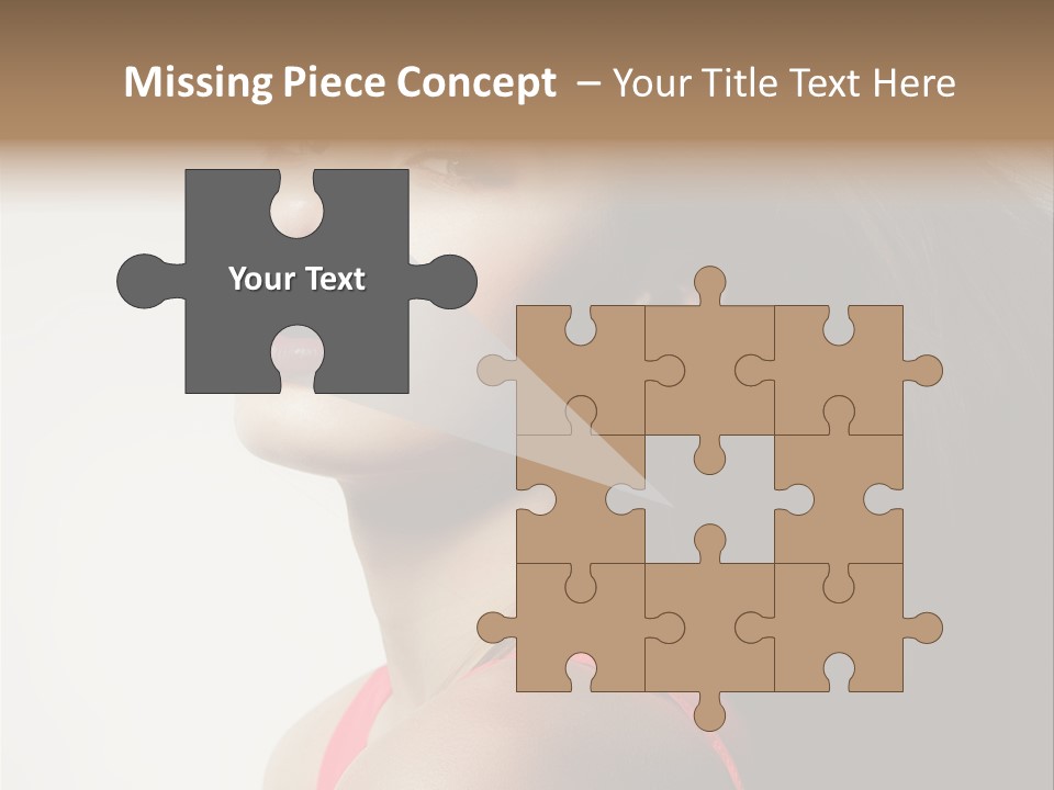 A Woman With Long Hair Is Posing For A Picture PowerPoint Template