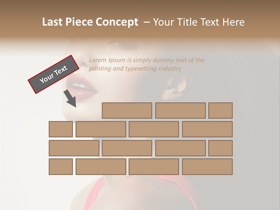 A Woman With Long Hair Is Posing For A Picture PowerPoint Template