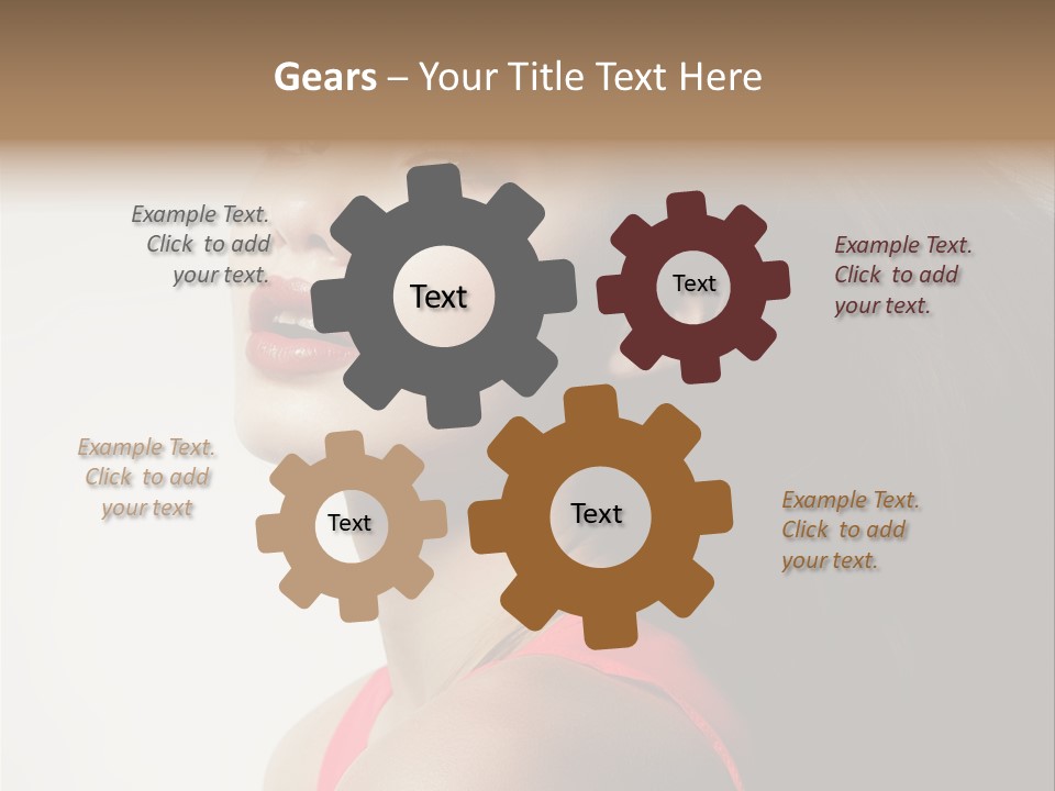 A Woman With Long Hair Is Posing For A Picture PowerPoint Template