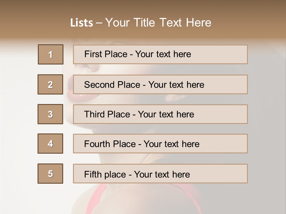 A Woman With Long Hair Is Posing For A Picture PowerPoint Template