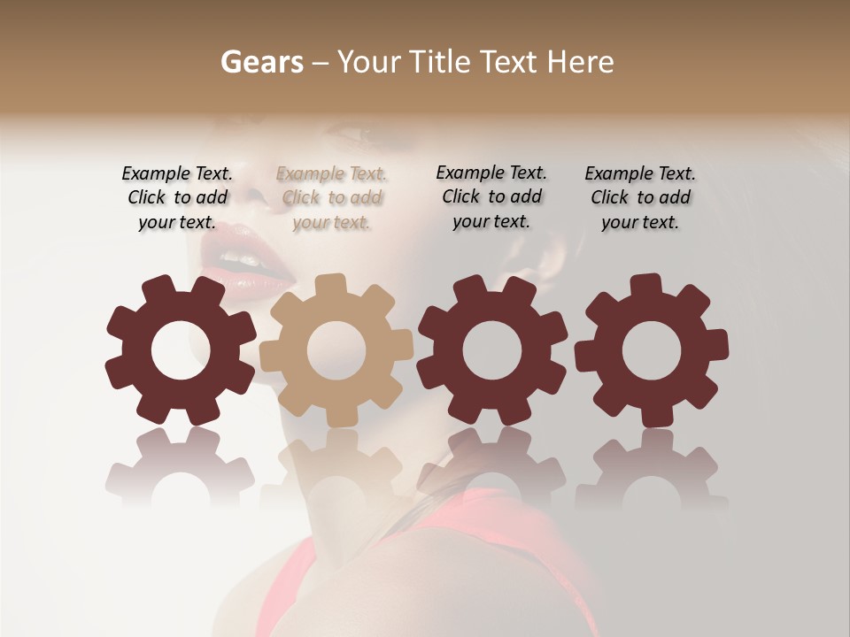 A Woman With Long Hair Is Posing For A Picture PowerPoint Template