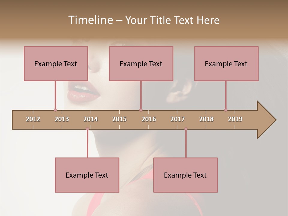 A Woman With Long Hair Is Posing For A Picture PowerPoint Template