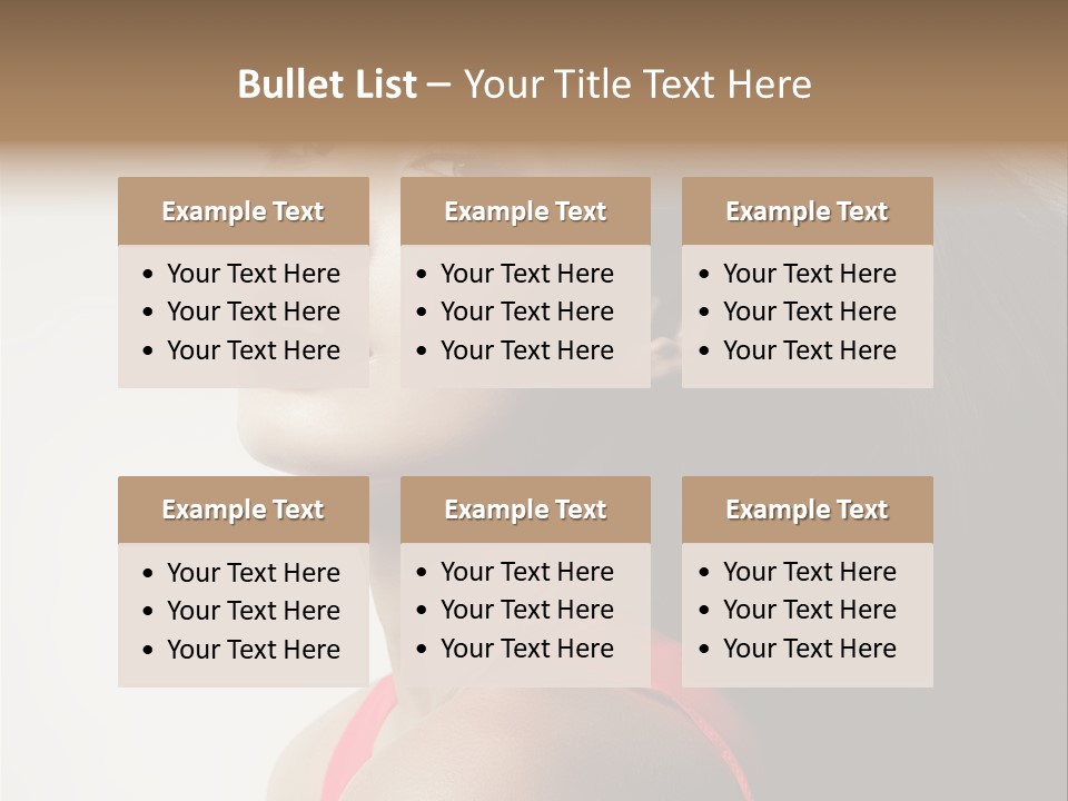 A Woman With Long Hair Is Posing For A Picture PowerPoint Template