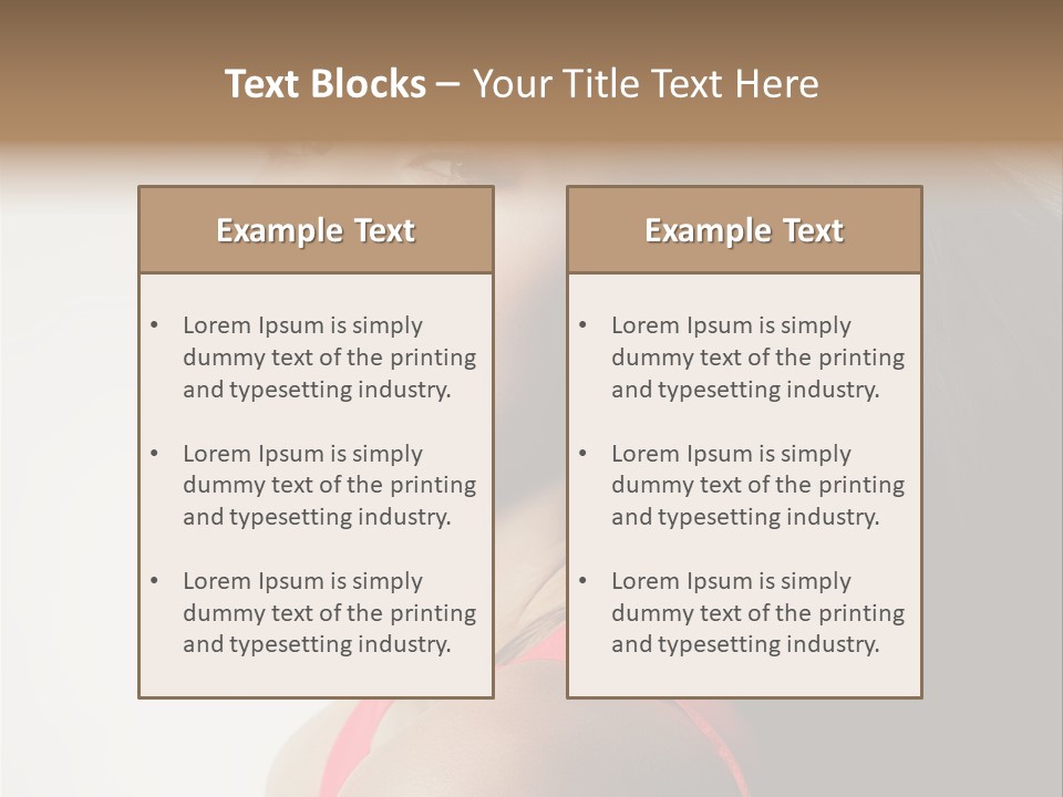 A Woman With Long Hair Is Posing For A Picture PowerPoint Template