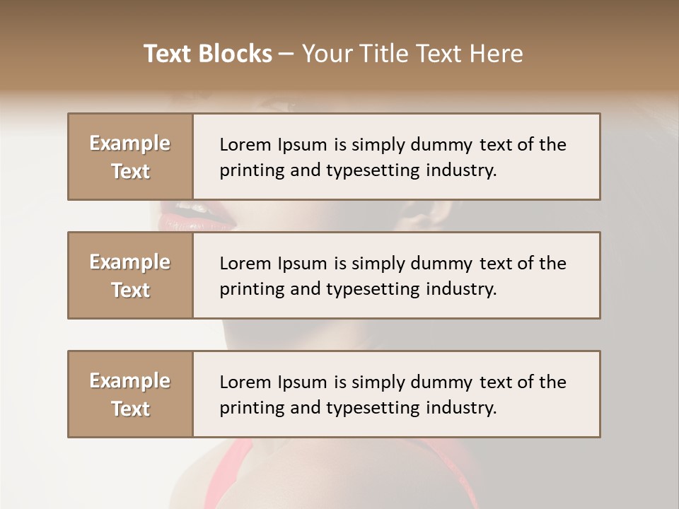 A Woman With Long Hair Is Posing For A Picture PowerPoint Template