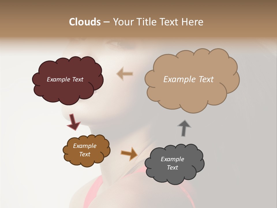 A Woman With Long Hair Is Posing For A Picture PowerPoint Template