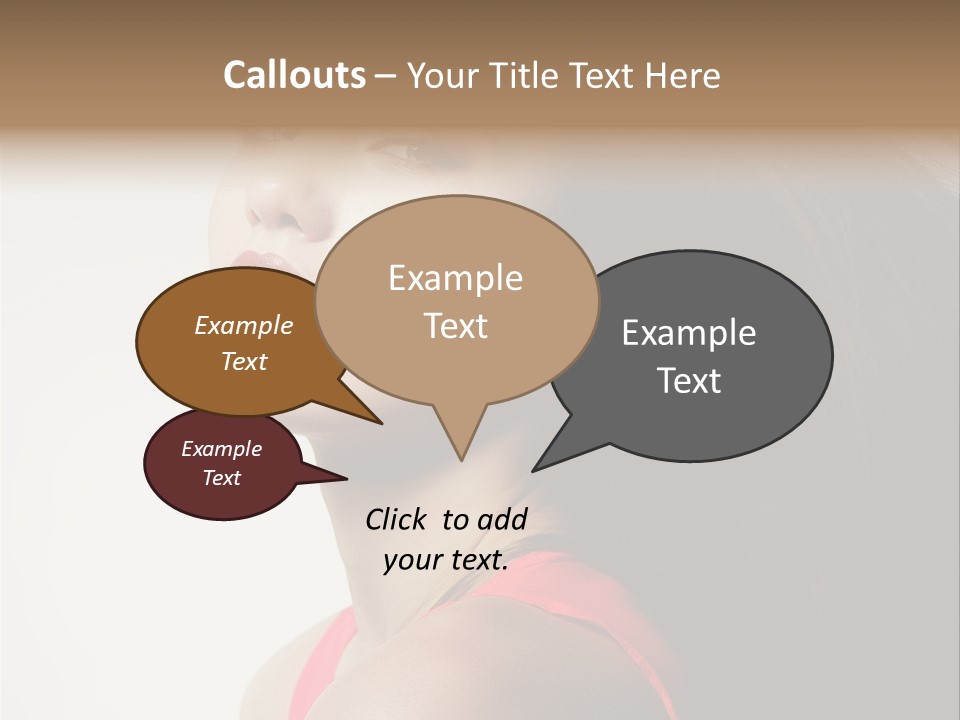 A Woman With Long Hair Is Posing For A Picture PowerPoint Template