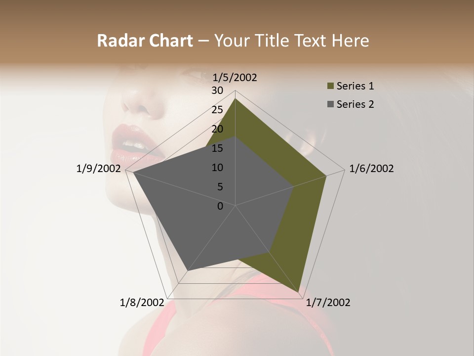 A Woman With Long Hair Is Posing For A Picture PowerPoint Template