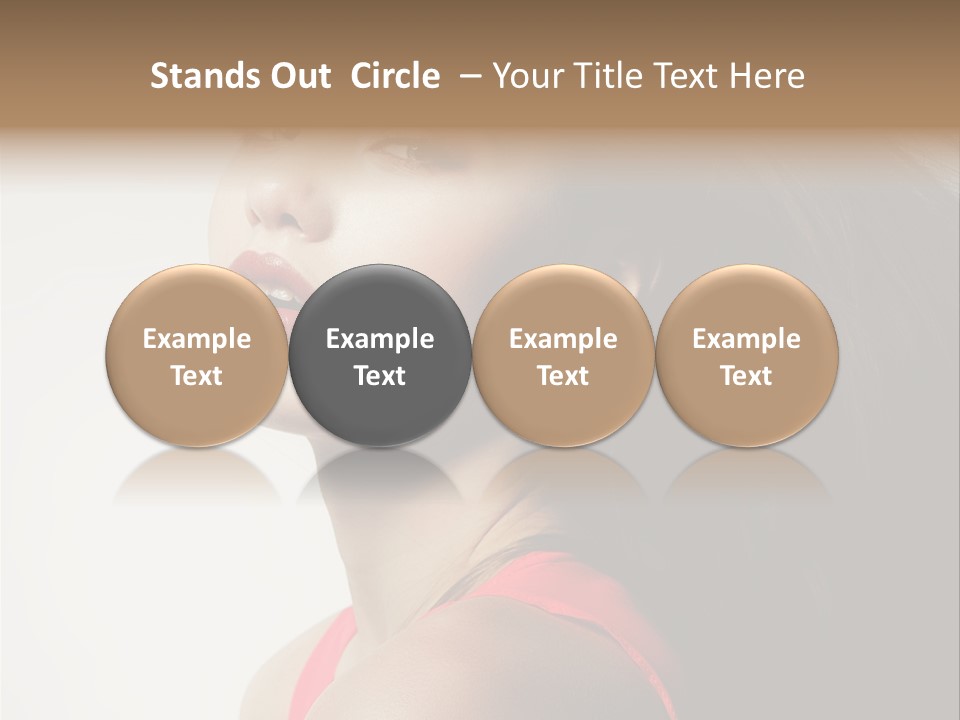 A Woman With Long Hair Is Posing For A Picture PowerPoint Template