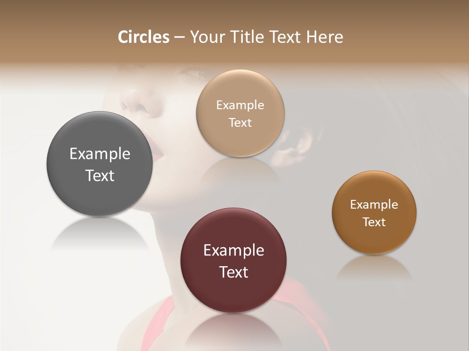 A Woman With Long Hair Is Posing For A Picture PowerPoint Template