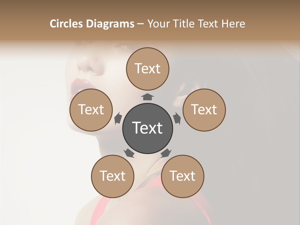 A Woman With Long Hair Is Posing For A Picture PowerPoint Template