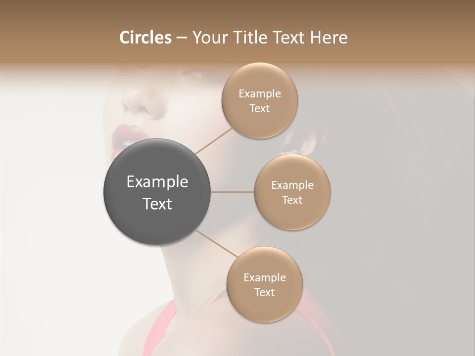 A Woman With Long Hair Is Posing For A Picture PowerPoint Template