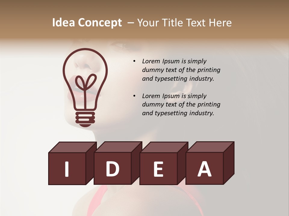 A Woman With Long Hair Is Posing For A Picture PowerPoint Template