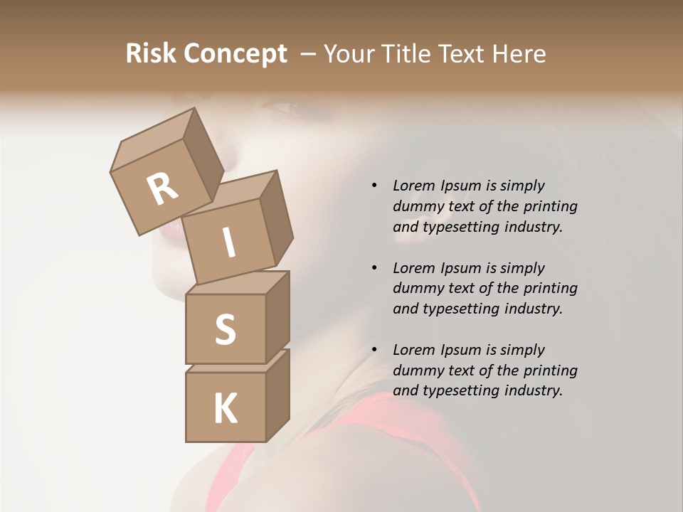 A Woman With Long Hair Is Posing For A Picture PowerPoint Template