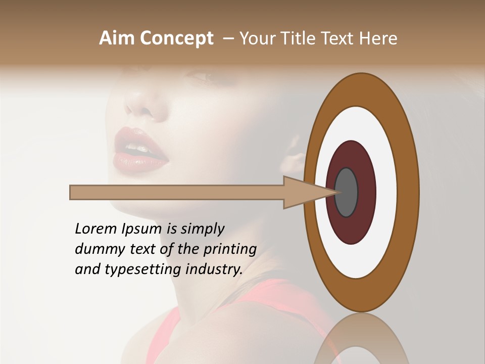 A Woman With Long Hair Is Posing For A Picture PowerPoint Template