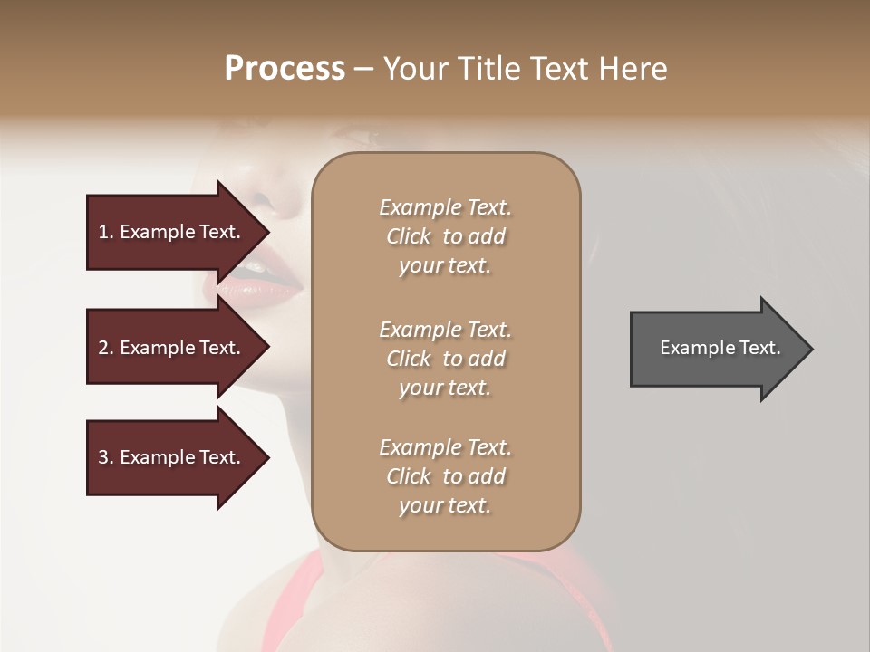 A Woman With Long Hair Is Posing For A Picture PowerPoint Template