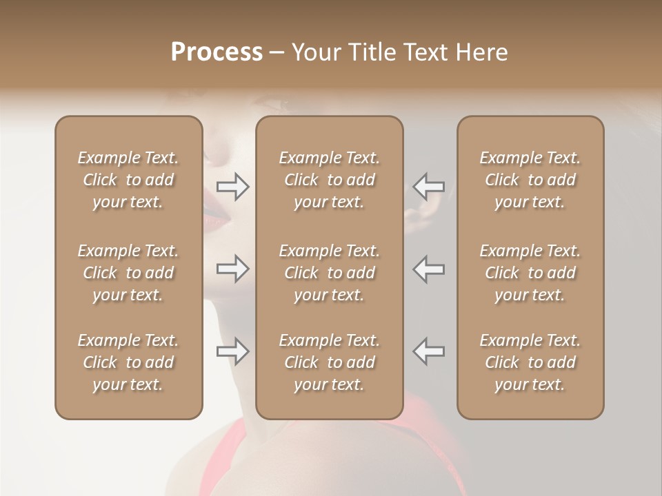 A Woman With Long Hair Is Posing For A Picture PowerPoint Template