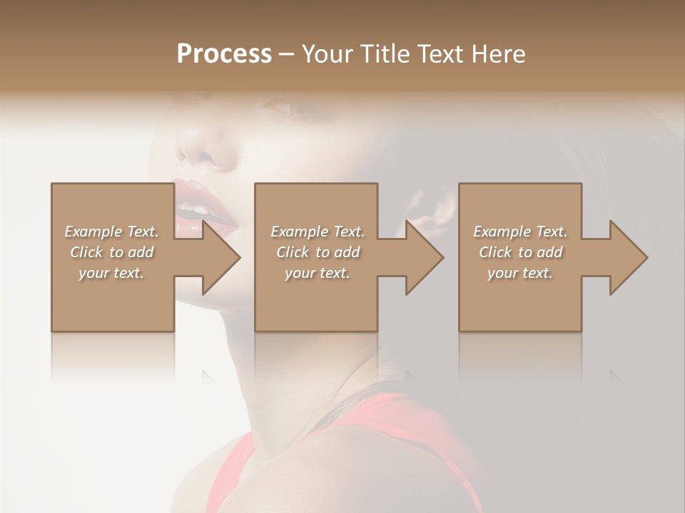 A Woman With Long Hair Is Posing For A Picture PowerPoint Template