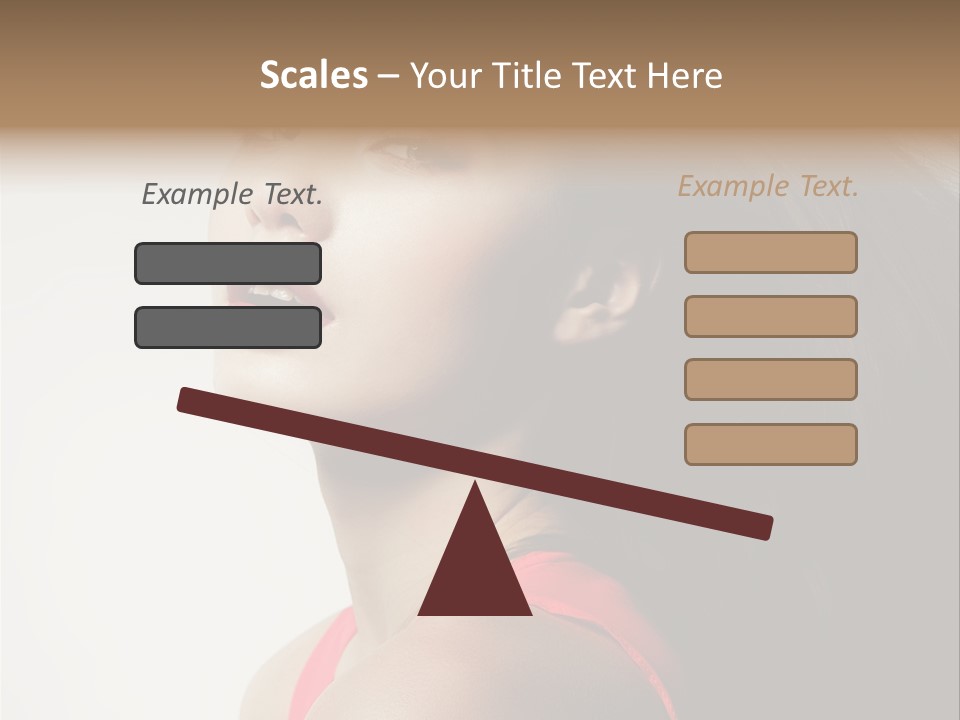 A Woman With Long Hair Is Posing For A Picture PowerPoint Template