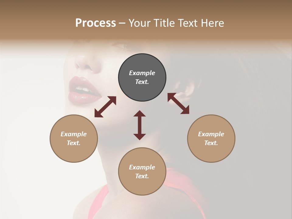 A Woman With Long Hair Is Posing For A Picture PowerPoint Template