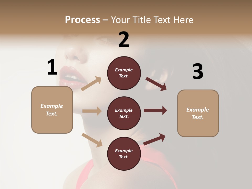 A Woman With Long Hair Is Posing For A Picture PowerPoint Template