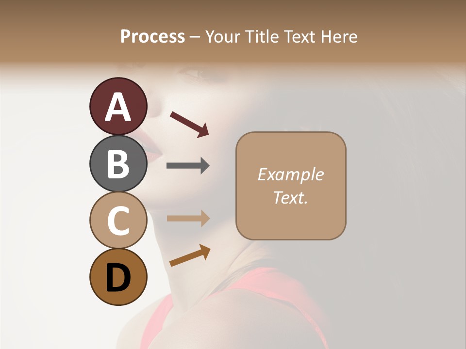 A Woman With Long Hair Is Posing For A Picture PowerPoint Template