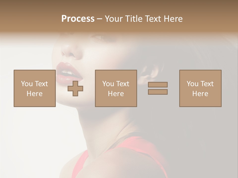 A Woman With Long Hair Is Posing For A Picture PowerPoint Template