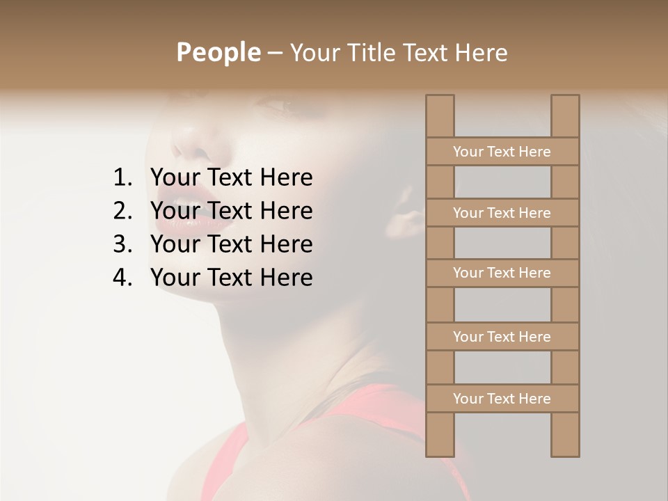 A Woman With Long Hair Is Posing For A Picture PowerPoint Template