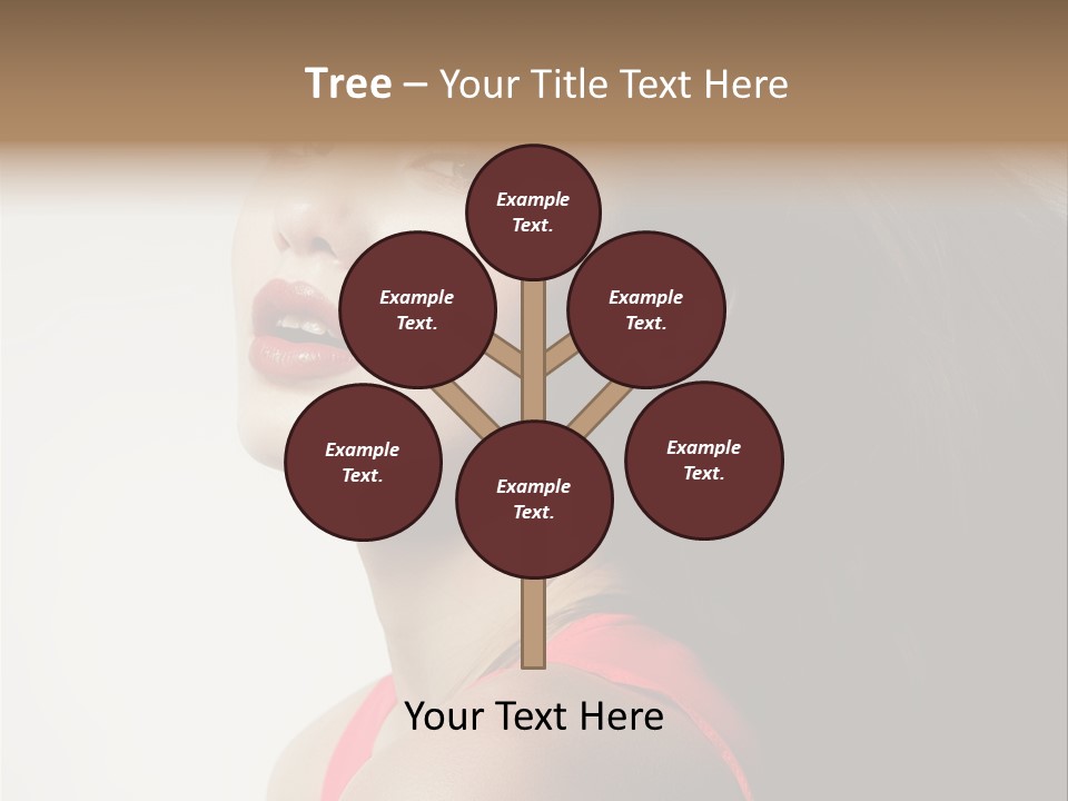 A Woman With Long Hair Is Posing For A Picture PowerPoint Template