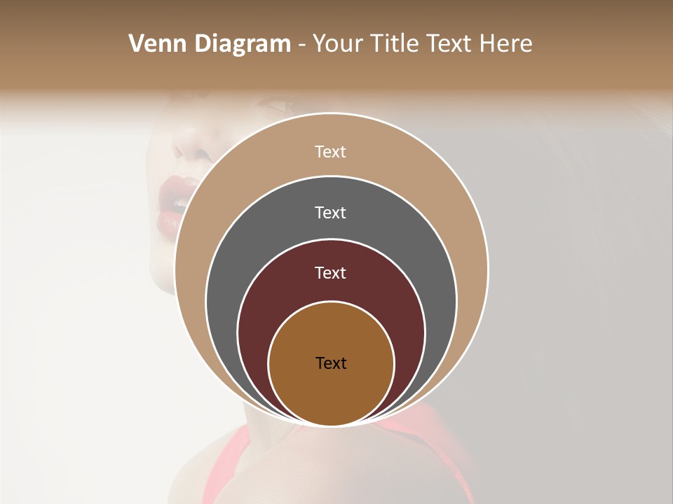 A Woman With Long Hair Is Posing For A Picture PowerPoint Template