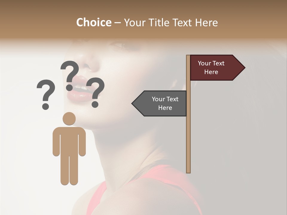 A Woman With Long Hair Is Posing For A Picture PowerPoint Template