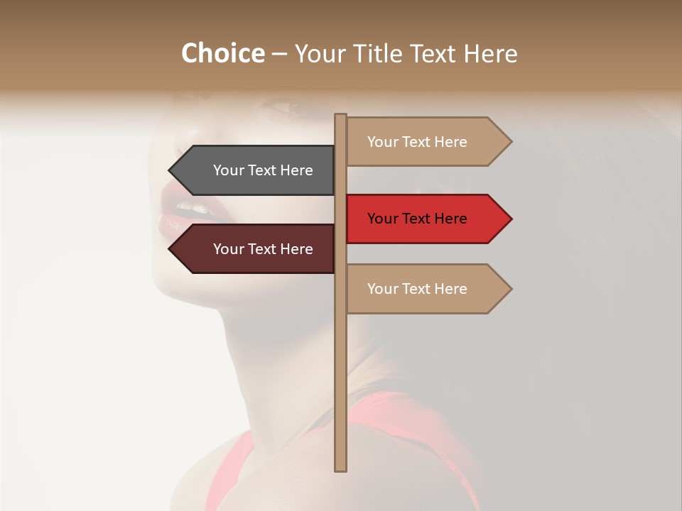 A Woman With Long Hair Is Posing For A Picture PowerPoint Template
