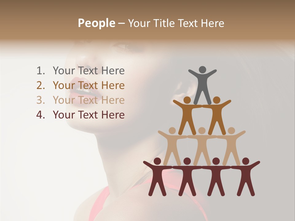 A Woman With Long Hair Is Posing For A Picture PowerPoint Template