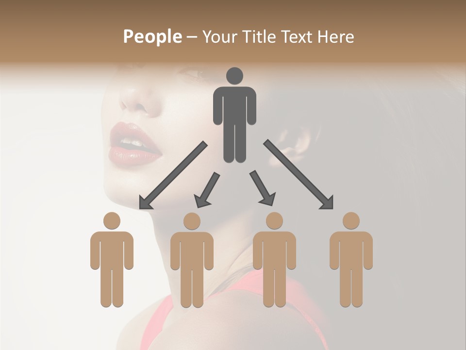 A Woman With Long Hair Is Posing For A Picture PowerPoint Template