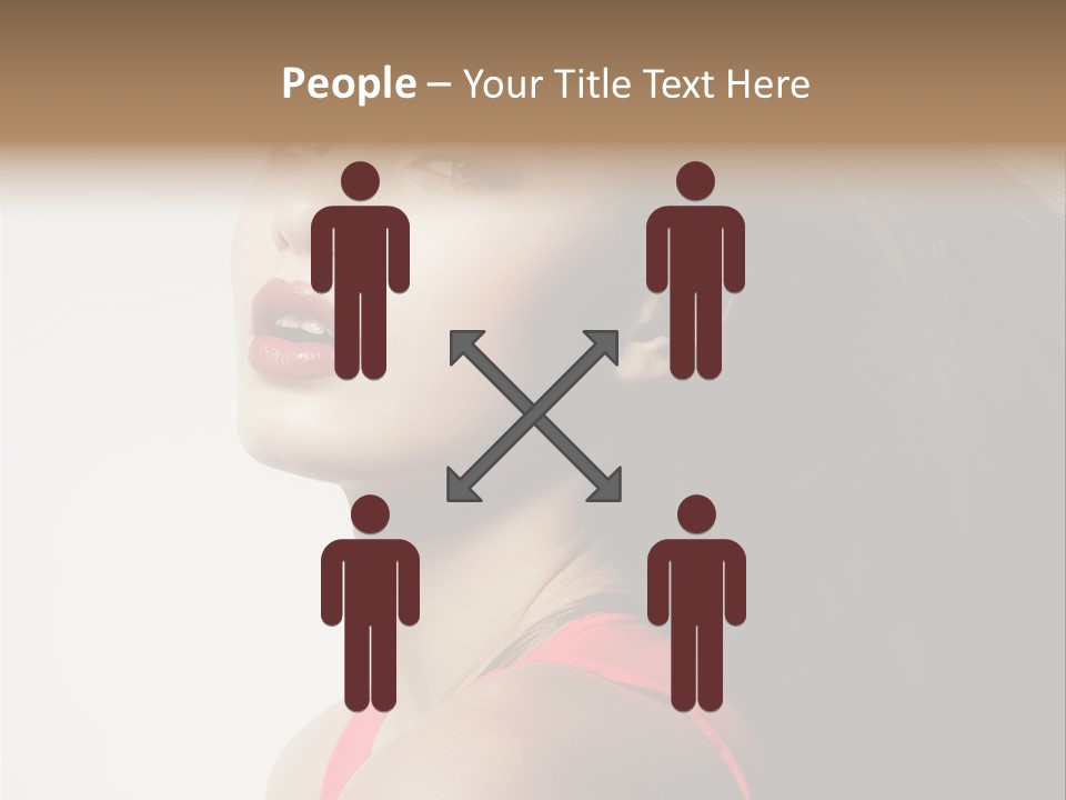 A Woman With Long Hair Is Posing For A Picture PowerPoint Template