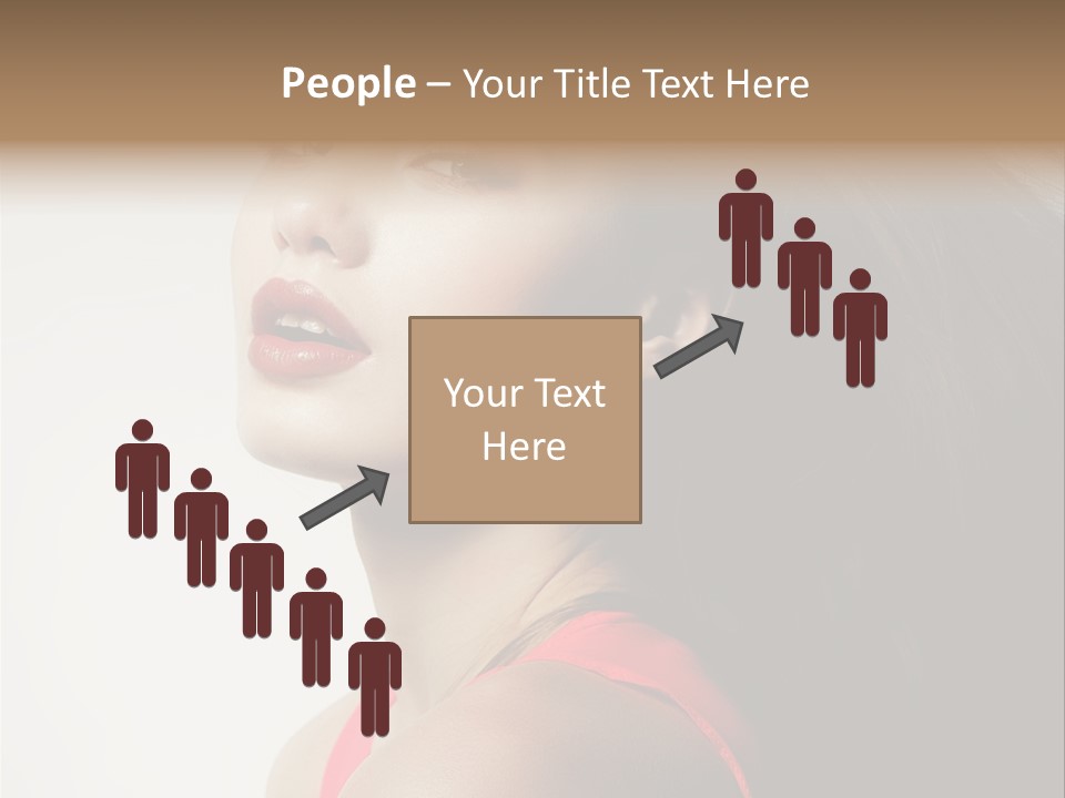 A Woman With Long Hair Is Posing For A Picture PowerPoint Template