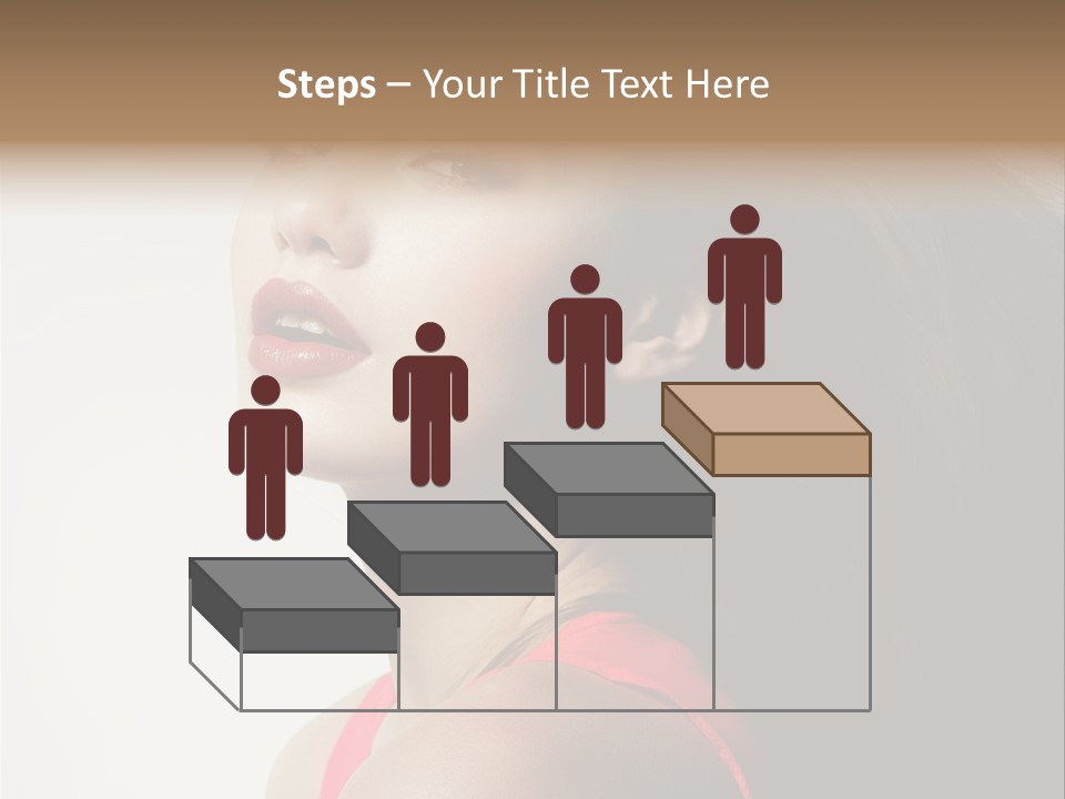 A Woman With Long Hair Is Posing For A Picture PowerPoint Template