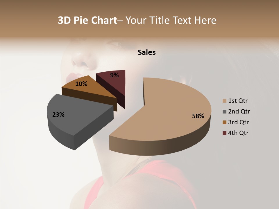 A Woman With Long Hair Is Posing For A Picture PowerPoint Template