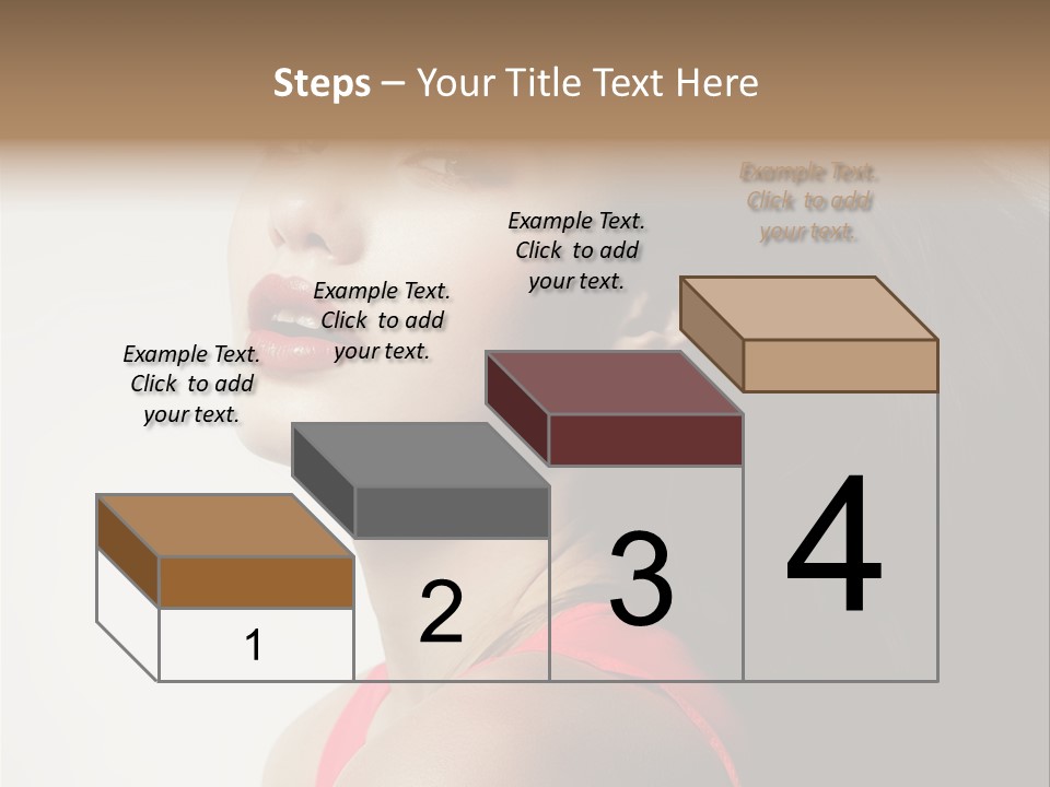 A Woman With Long Hair Is Posing For A Picture PowerPoint Template