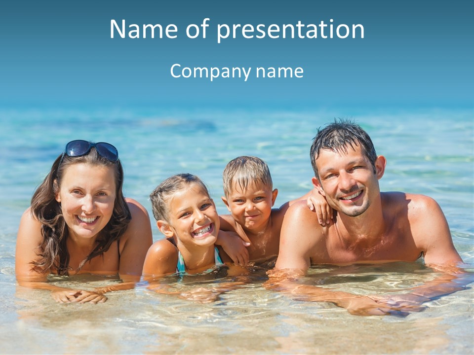 Dad Sky Child PowerPoint Template