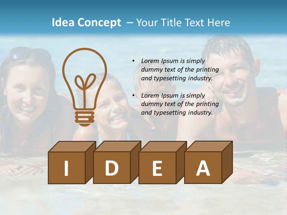 Dad Sky Child PowerPoint Template