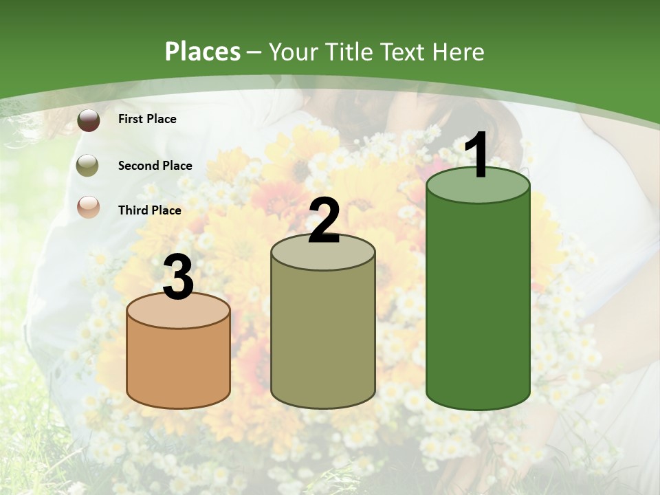 A Woman Holding A Child And A Bouquet Of Flowers PowerPoint Template