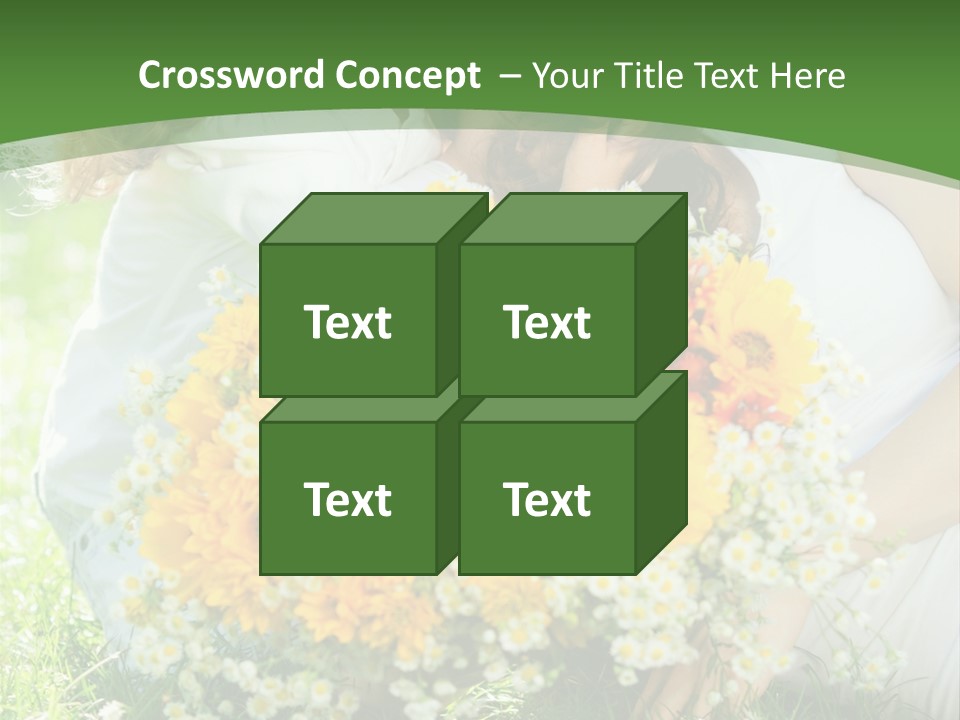 A Woman Holding A Child And A Bouquet Of Flowers PowerPoint Template