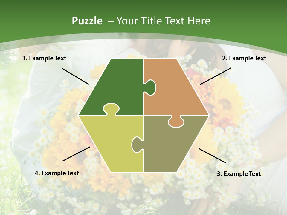 A Woman Holding A Child And A Bouquet Of Flowers PowerPoint Template