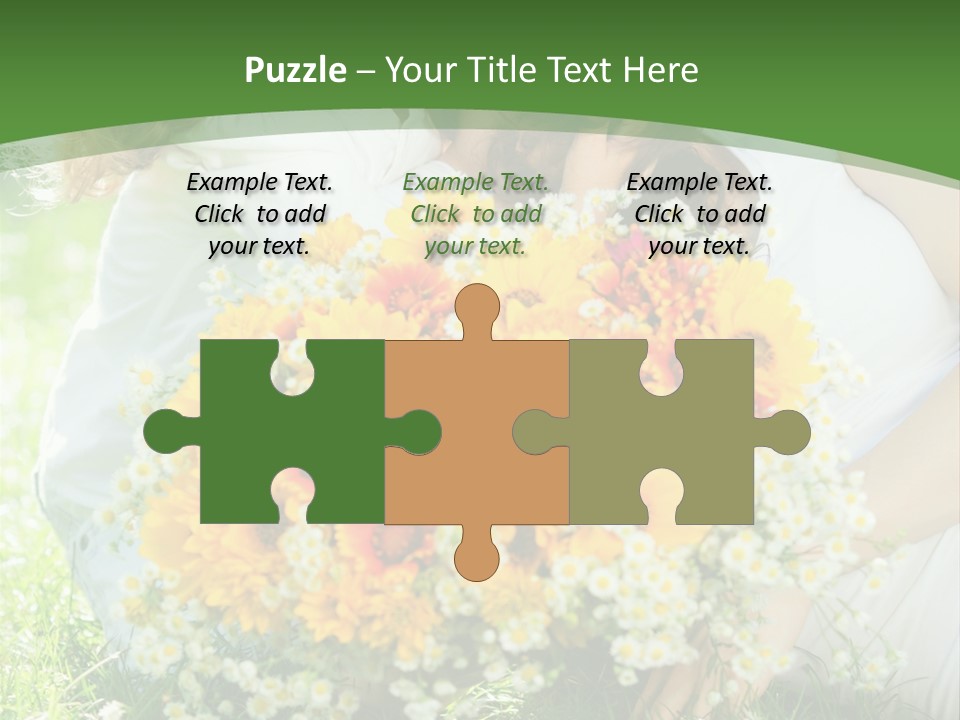 A Woman Holding A Child And A Bouquet Of Flowers PowerPoint Template